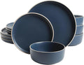 Home Everyday Dinnerware Set 12-Piece Dishes Round Plates Tableware Sets