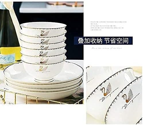 Porcelain Dinnerware Sets Plates and Bowls Sets Tableware Set Round Plates Bowls Sets for Home &amp Kitchen 16pcs Services for 5