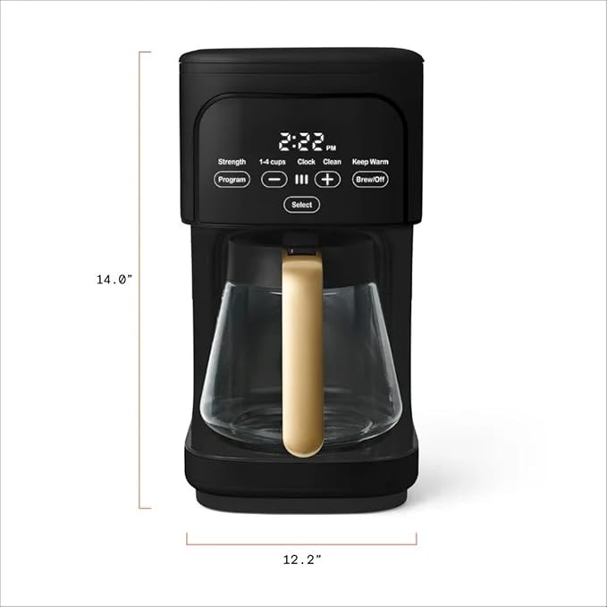 Coffee Maker 12-Cup Programmable Drip Coffee Maker Adjustable Brew Strength Keep Warm Function Easy-to-Use Coffee Machine