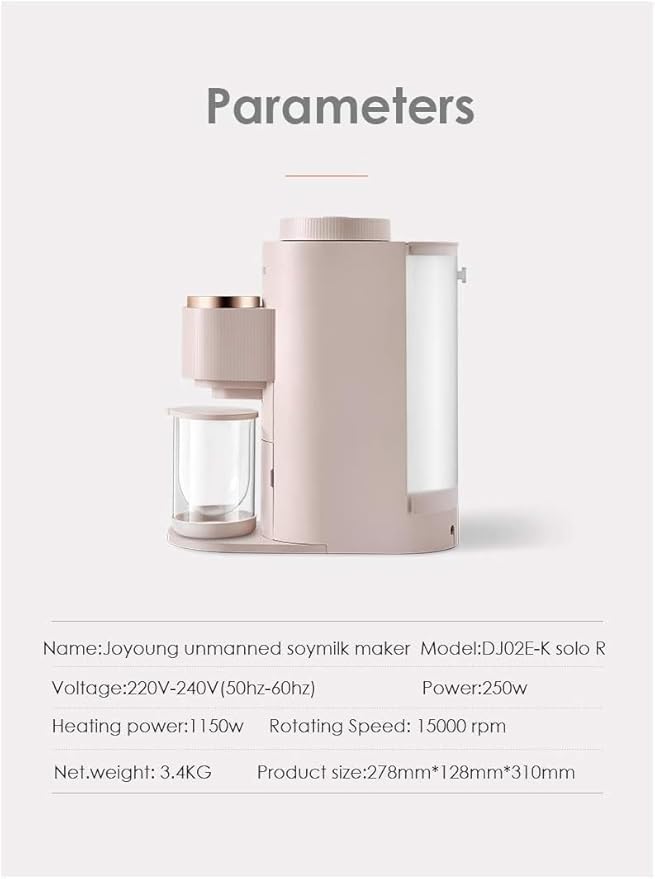 Soymilk Maker Blender Fully Automatic Wall-breaking Filter-free 250W 110V-240V 15000rpm