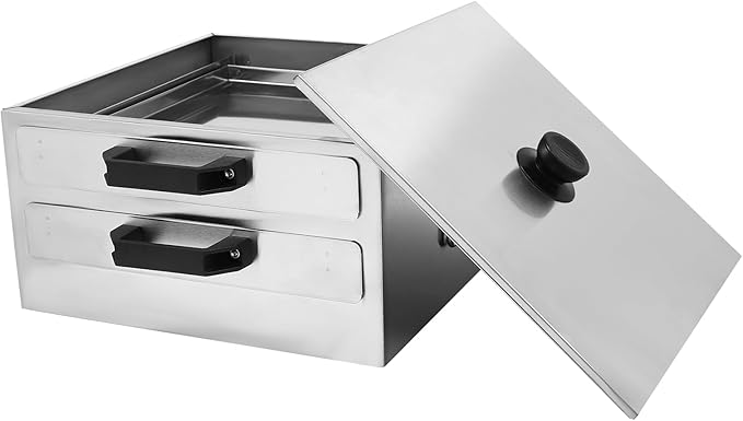 2 Layer Rice Noodle Rolls Machine Top Open Chinese Rice Noodle Roll Food Steamer with Extra Tray Guangdong Changfen Cantonese Cuisine Household Cookware (2 Layer)