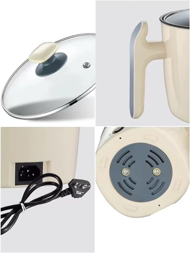JYYBN Electric Mult-Functional Cooker with Steamer to Cook Noodle Egg Fish Meat Hot Pot Rice Porridge Soup Non Stick Coating&ampStainless