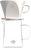 Pour Coffee Dripper Set Manual Drip Coffee-Maker Glass Carafe White Coffee Dripper Coffee Filters 9917-C001-064