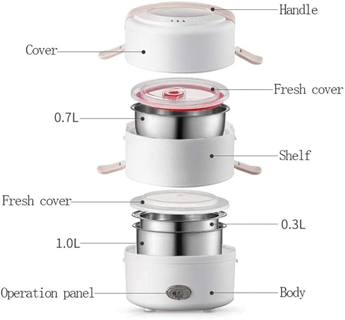 2L large capacity Rice Steamer 270W Rice CookersOne Key OperationNon-Stick Inner Pot Automatic Cooking Easy CleaningKeep warm