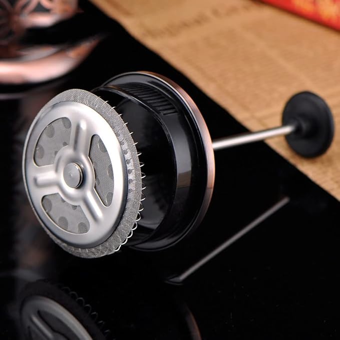 French Press Coffee Maker Stainless Steel Small French Press 350ML Durable Heat Resistant Borosilicate Coffee Presser Single Cup