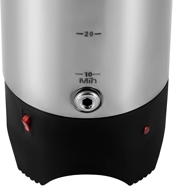 5.2L/175oz 1KW Coffee Urn Large Capacity 30-Cup Electric Coffee Maker Fast Heating Anti-Dry Burn Stainless Steel Coffee Maker with Removable Filter for Home Office Commercial Use