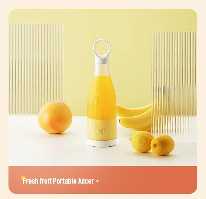 Portable BlenderMultifunctional Mini Personal Blender with USB RechargeableMini Blender Travel Bottle for Home Office Travel Juice Stirringfor Baby Food Travel Office Gym (Off white)