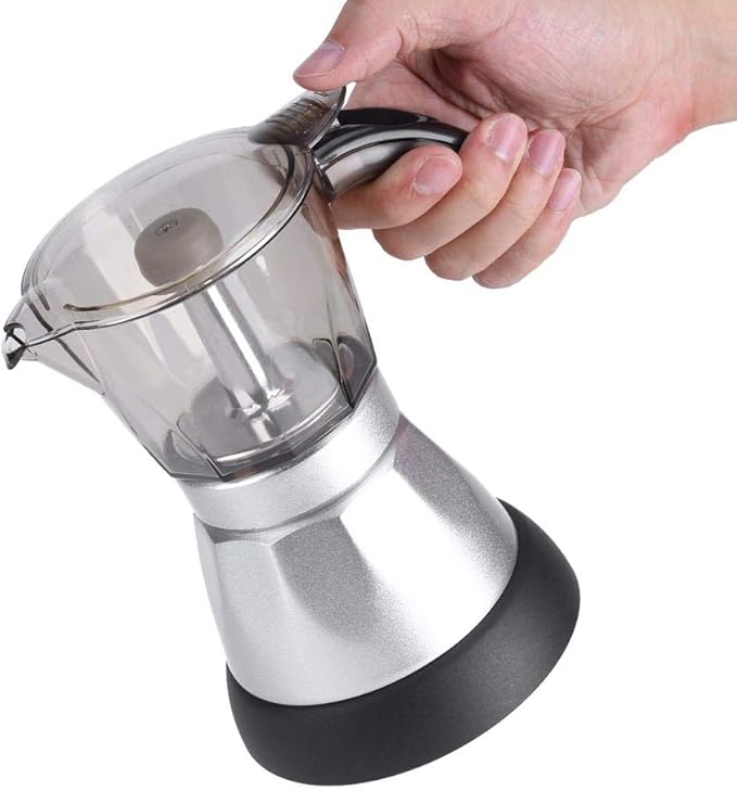 Weiyirot Electric Coffee Maker 480W 220V 300ML/6 Cups Coffee Pot Detachable Espresso Coffee Maker Pot for Home Kitchen Office Use (EU Plug)