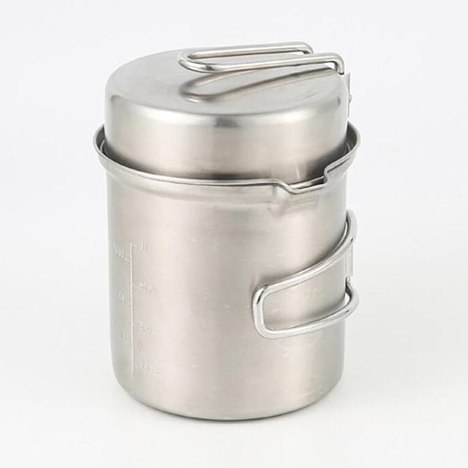 Portable 304 Stainless Steel Camping Cookware Set with Wood Stove Hiking Tool Accessories