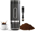HURRISE Portable Espresso Machine 3-in-1 Cordless Coffee Maker Compatible with Capsules and Ground Coffee Electric Italian Espresso Machine for Car Home Office Travel Camping