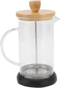 flexman French Press Coffee Maker High Heat Borosilicate Glass Stainless Steel French Press Coffee for Home Office Outdoor Camping Family Gatherings (600ML Bamboo Cover)