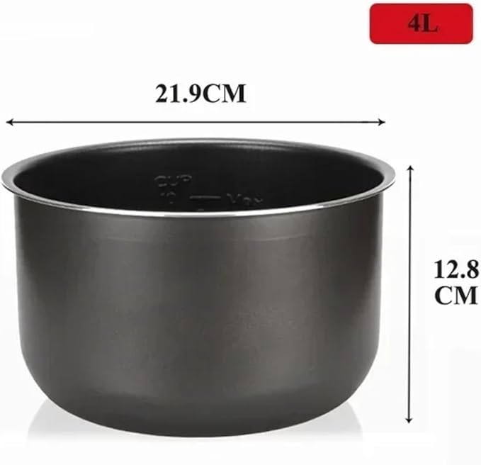 4L Electric Rice Cooker Inner Pot Non-Stick Rice Pot Gall Black Crystal Inner Accessories Cooker Parts Compatible for Midea