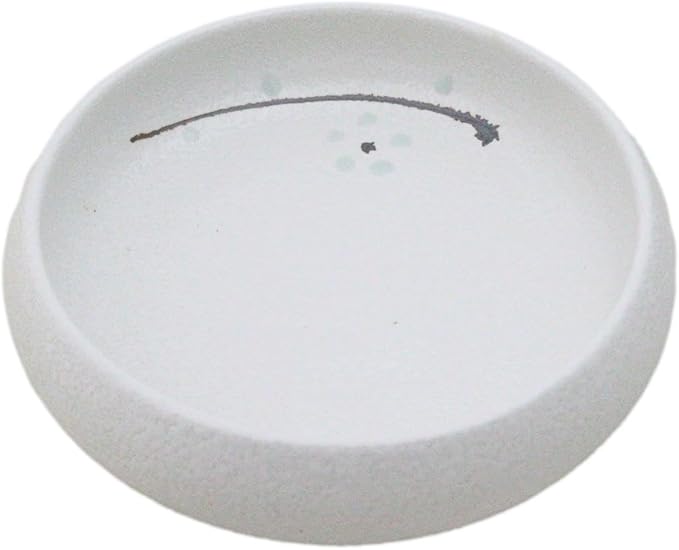Ebros Gift Modern Yukino Hana Snow Flowers Ceramic Dinnerware Serveware Kitchenware Set Oriental Asian Restaurant Supply (Pack Of 6 Small Salad Banchan Plates Shallow Bowls 5D)
