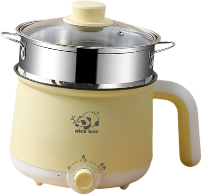 Multi Functional Mini Cooker Pot Noodles Cooker Multifunctional 2 Gear Boil Dry Protection Portable Cooking Pot for Dumpling steel steamer