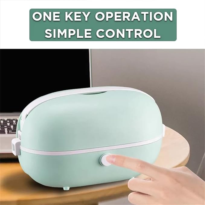 Portable Electric Heating Stainless Steamer Boiling Steel Lunch Box Home Rice Cooker Food Warmer