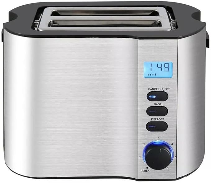 Maximatic ECT2330 2-Slice Digital Toaster - Stainless Steel