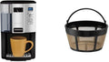 Cuisinart Coffee Maker 12 Cup Programmable Drip DCC-3000P1 Black &amp GTF-B Gold Tone Coffee Filter Basket Burr Mill