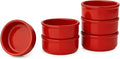 Areste Mexican Clay Cookware Set of 6 – Full Red Terracotta Pots Bowls Plates &amp Serving Dishes – Spanish Earthenware for Baking Yogurt Kheer Meat Vegetables – Cazuelas Mexicana