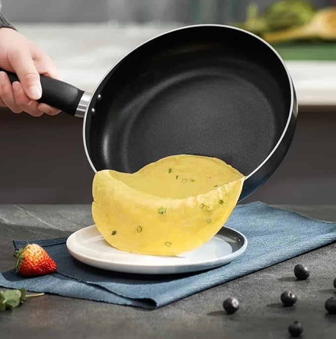 Kitchen Cooking Sets Set of 3 Pots and Pans Non-Stick Frying Pan Non-Stick Frying Pan Pot Set Flat-Bottomed Frying Pan Soup Pot Cookware Sets