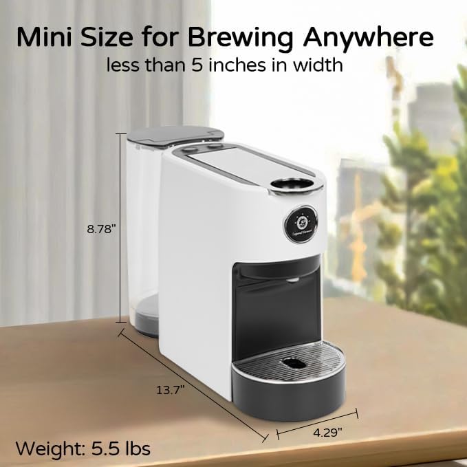 Legend Vansen Espresso Machine for Nespresso Original PodsEspresso Coffee Machine with 2 Extraction Modes and 41oz Removable Water TankCompact Capsule Coffee Maker for Home、Office