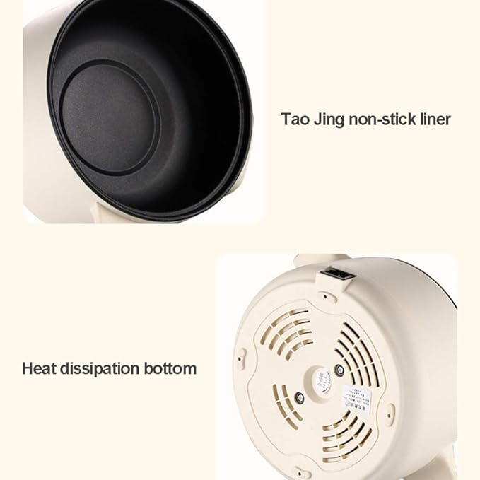 Cooking Pot Multifunctional Rice Cooker Slow Cooker With Automatic Power-Off Protection Household Small Hot Pot Rice Cooker With Steamer(Khakimechanicalversion24cm)