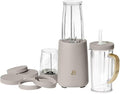 Personal Blender 240W with 12-Piece Set Portable Smoothie Maker with Travel Cups for Protein Shakes Juices and Smoothies (Porcini Taupe)
