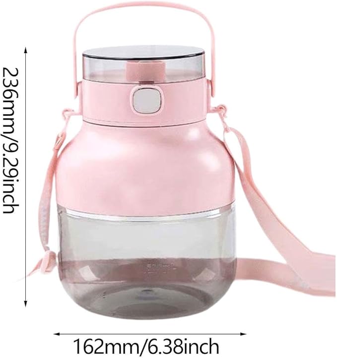Electric Juicer Portable Blender 1000ml with Straw and Lid Travel Juicer Juice Blender for Home Picnic Pink