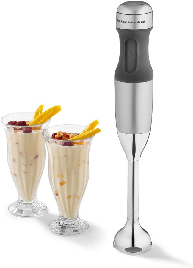 KitchenAid KHB2351CU 3-Speed Hand Blender - Contour Silver 8 inches