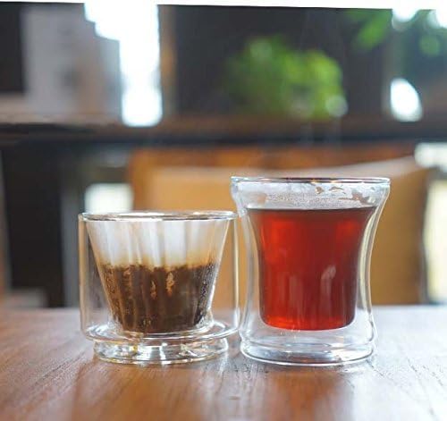 Nispira Pour Over Hand Drip Coffee Maker Double Borosilicate Glass Wall Set