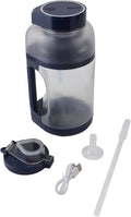 Portable Blender 1500ml USB Rechargeable Portable Smoothie Blender Small Personal Blender Smoothie Blender with Travel Lid and Straw(Blue)