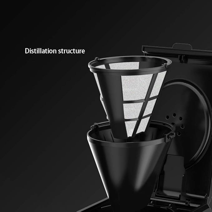 Coffee Machine American Espresso and Cappuccino MachineKeep Warm Functio Avoid Clogging Grinder1.2L 900W[Energy Grade A] Compatible with FamilyOfficeCompatible with Espresso