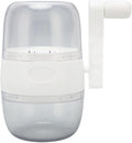 Yuecoom Stainless Steel Blades Nut Chopper Manual Grinder with Hand Crank for Garlic White