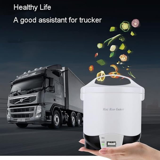 Rice Cooker Quickly Cooking Portable 1.6L Rice Cooker with Removable Non-Stick Inner Pot Truck Cooker for 1-2