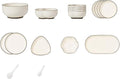 Porcelain Dinnerware Set Plates Bowls Cups Dishes Tableware Combination Everyday Use Dinner Plates Soup Bowls Salad Plates Elegant Style Microwave Dishwasher Oven Safe