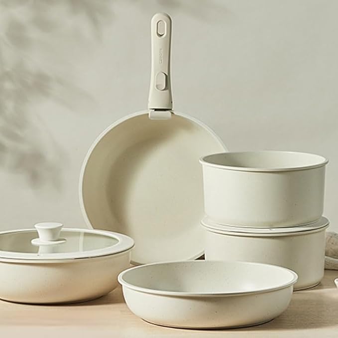 Complete Kitchen Set with Medical Stone Non stick Frying Pans Cookware
