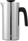 Tiken French Press Coffee Maker Stainless Steel Double-wall Vacuum Insulated Coffee Press Dishwasher Safe 34Oz Silver