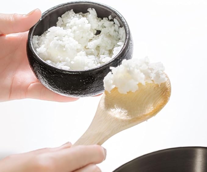 &ampNE NMT-305S-BK Banko Pottery Small Black Made in Japan Microwave Safe Pottery Rice Storage Container Oven Safe Cooker Refrigerated1 Pair 0.5 Piece Rice