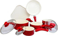 9-Piece Aluminum Nonstick Cookware Set with Lids Even-Heat Cooking Pots &amp Pans