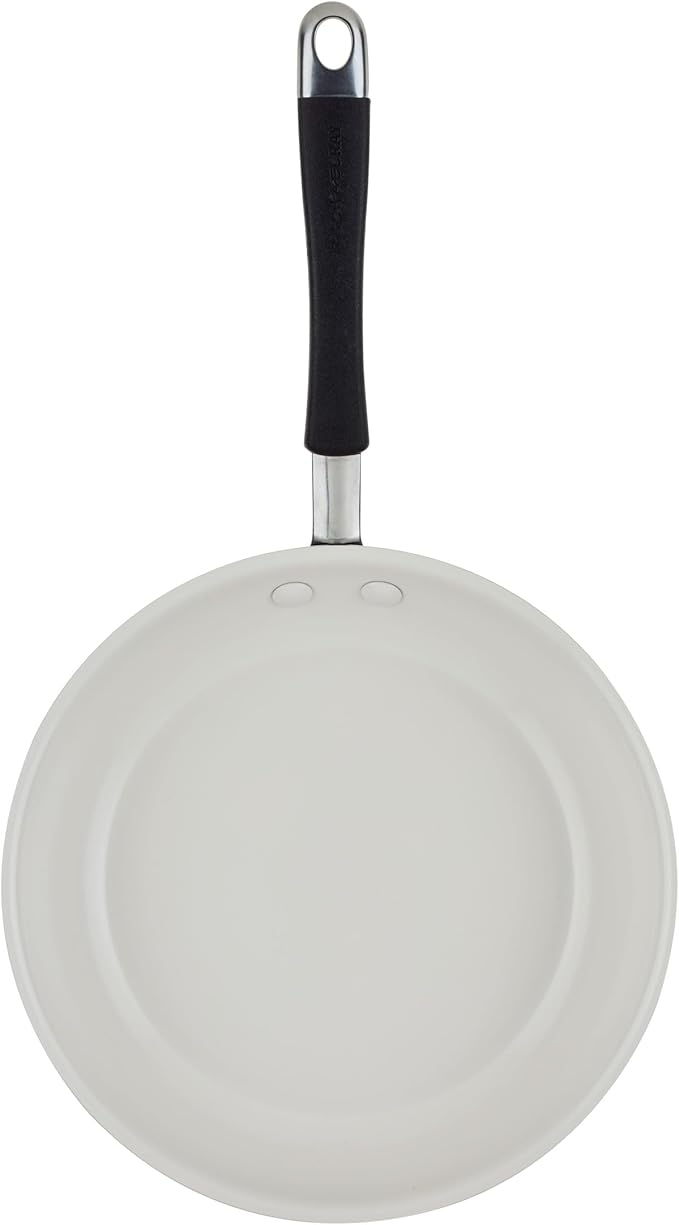 Rachael Ray Cucina Ceramic Cookware Set - 13 Pieces - Ceramic Pots and Pans Set w/Nonstick Frying Pans Saute Pan Saucepans Stockpot Lids Pan Protectors &amp Cooking Utensils - Peppercorn