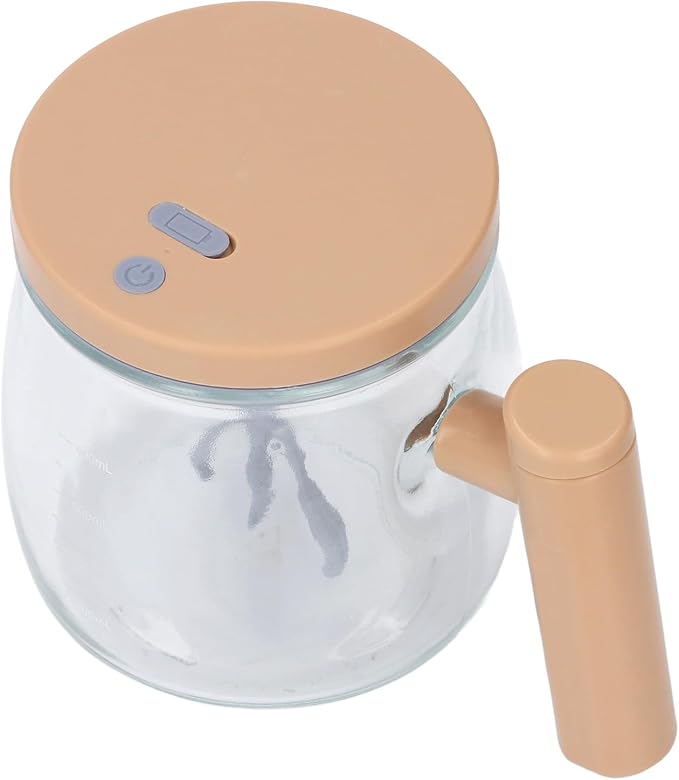 Self Stirring Mug 400ml Glass Rechargeable Fully Automatic Electric Self Mixing Cup High Speed Portable Self Mixing Coffee Mug Automatic Stirring Cup for Coffee Home Travel