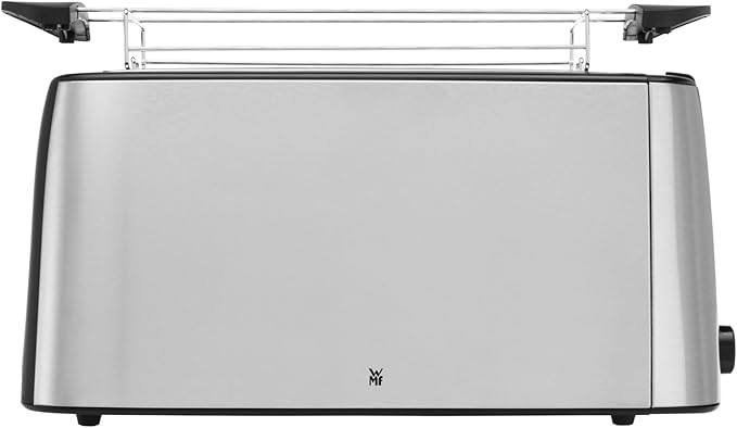 WMF Bueno Pro Toaster Langschlitz mit Brötchenaufsatz 4 Scheiben XXL Toast Aufknusper-Funktion 6 Bräunungsstufen 1550W Toaster edelstahl matt