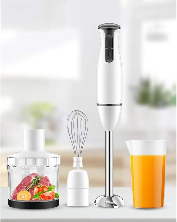 Egg Beater Hand Blender 450W 2nd Gear Speed Control Hand Blender Set Immersion Blender with Hand Mixer Chopper Whisk Beaker Attachment for Soup Sauce Food Whisk