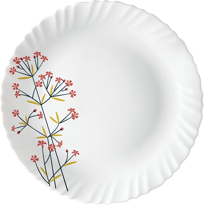 Borosil Gourmet Dinnerware Set For 6 19 Pieces White Dinner Plates and Bowls Sets Chip Resistant Tempered Opal Glass Stain Resistant Dishwasher &amp Microwave Safe Dinner Set For Gifting Serves