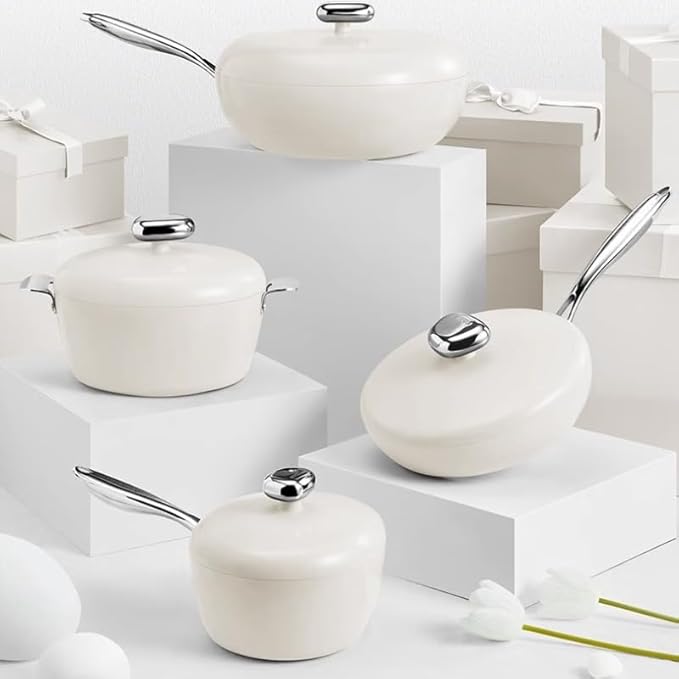 Full Set of Home Kitchen Non-stick Frying Pan Frying Cookware Set