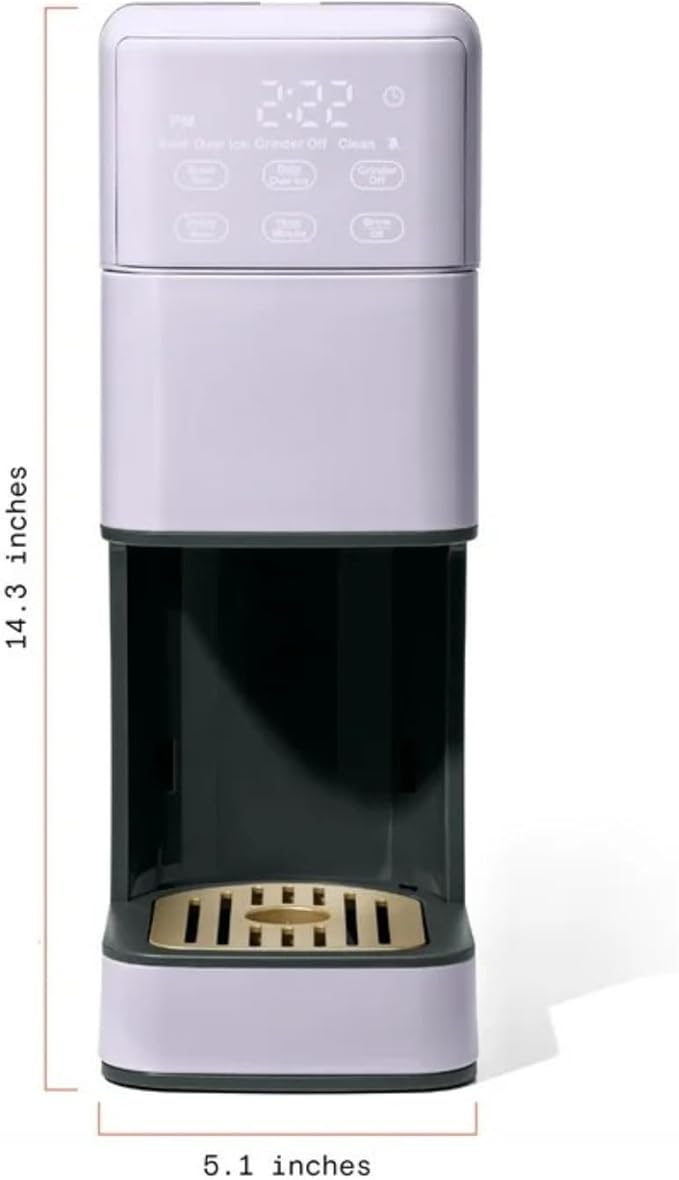 Programmable Single Serve Coffee Maker with Integrated Burr Grinder Touch Controls Fresh Custom Brew Compact Design Easy to Use