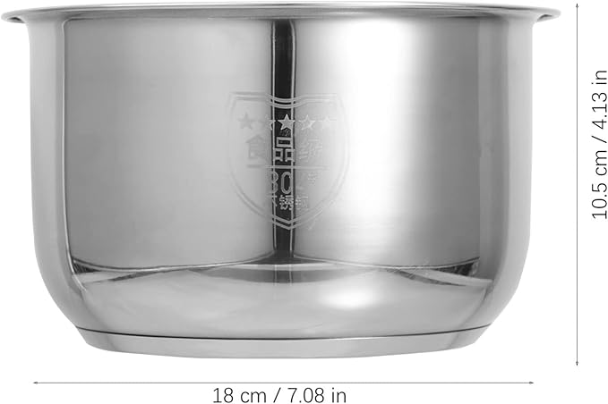 Stainless Steel Rice Cooker Liner Liner Cooking Pot Rice Cooker Parts Inner Pot Accessories (2L)