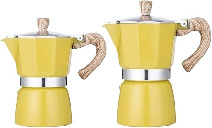 G6KA 3/6 Cup Stovetop Coffee Maker 150/300ml Brewer With Heat Resistant Handle(3 cups 150ml)