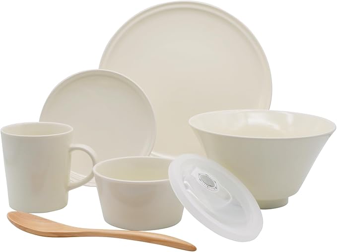 aito 567-509 Mino Ware Ciel Tableware Set Living Alone 6-Piece Set White Dishwasher Microwave Safe Made in Japan