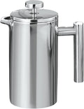 304 Stainless Steel Frenchs Press Coffee Maker Insulated Frenchs Press with Double Filter Systems Food Grade Frenchs Coffee Presses for Homes Kitchen and Travel
