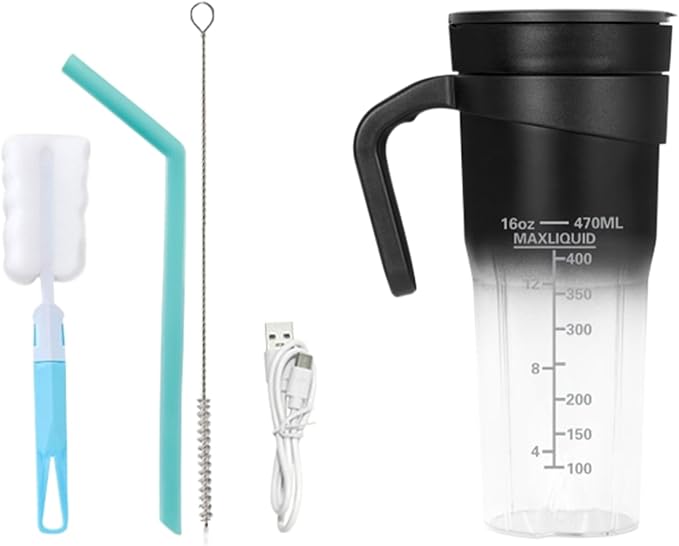Portable Blender For Shakes 16oz Rechargeable With 6 Sharpness Multifunctional Cup Rechargeable Blender